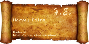 Horvay Edina névjegykártya